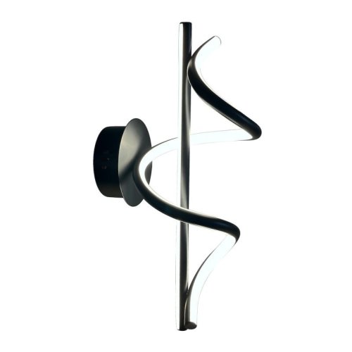 Kinkiet lampa ścienna LED TWIST, w kolorze czarnym, do salonu i sypialni