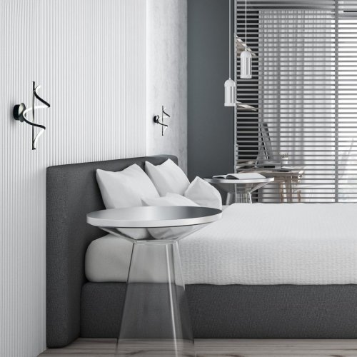 Kinkiet lampa ścienna LED TWIST, w kolorze czarnym, do salonu i sypialni