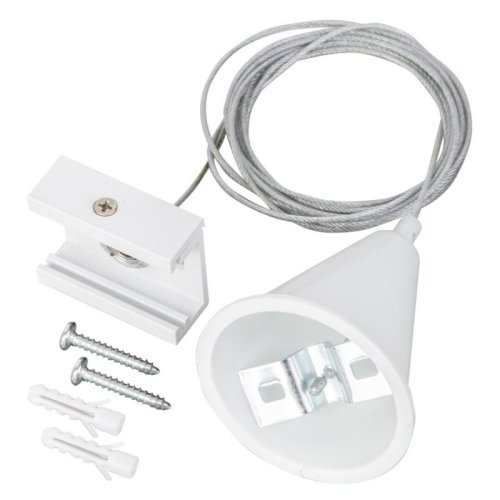 Zawiesie prowadnica TRACK, biały 3-obwodowy LED, kolor biały