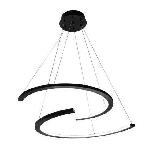 Lampa wisząca sufitowa żyrandol LED DOUBLEMOON, czarny, nad stół