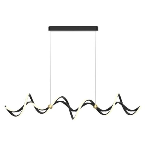 Lampa wisząca sufitowa żyrandol LED COLIA, czarny, do jadalni i salonu