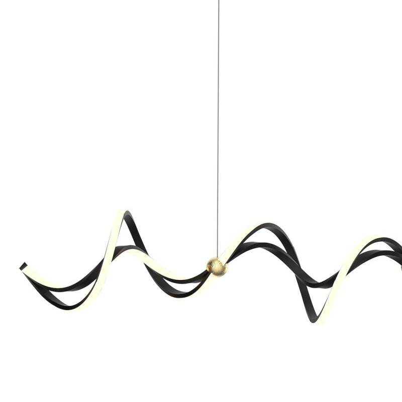 Lampa wisząca sufitowa żyrandol LED COLIA, czarny, do jadalni i salonu