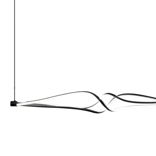 Lampa wisząca sufitowa żyrandol LED TWISTER, w kolorze czarnym, nowoczesna