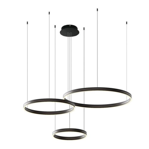 Lampa wisząca sufitowa żyrandol LED GRAVITY, w kolorze czarnym, do jadalni i salonu