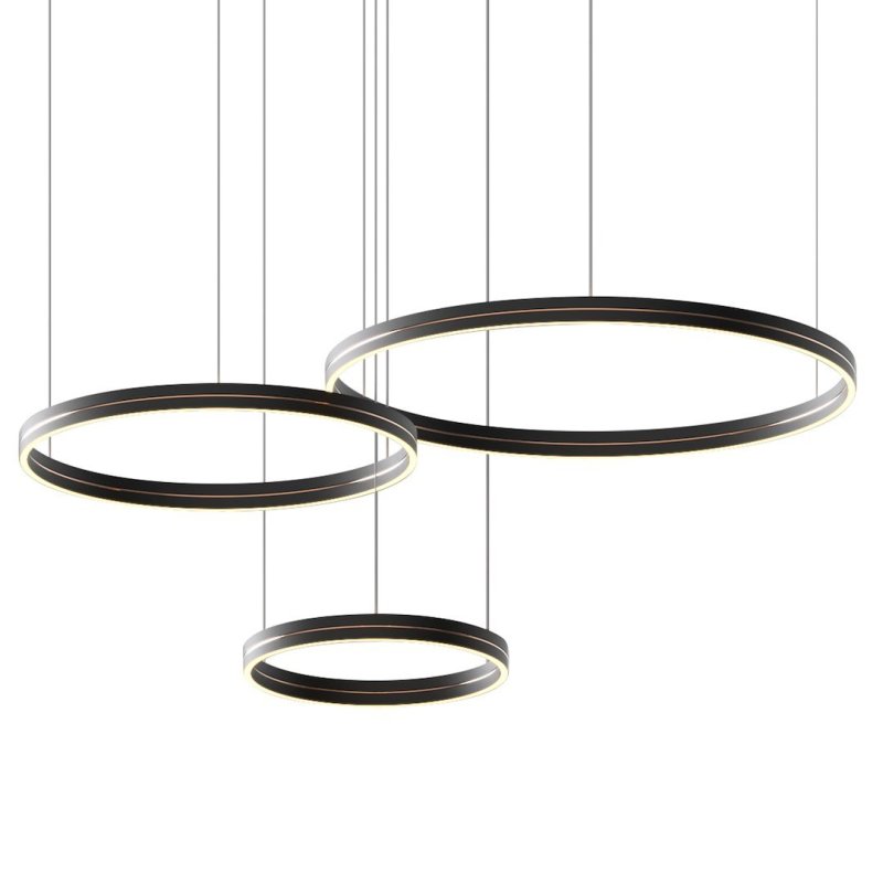 Lampa wisząca sufitowa żyrandol LED GRAVITY, w kolorze czarnym, do jadalni i salonu