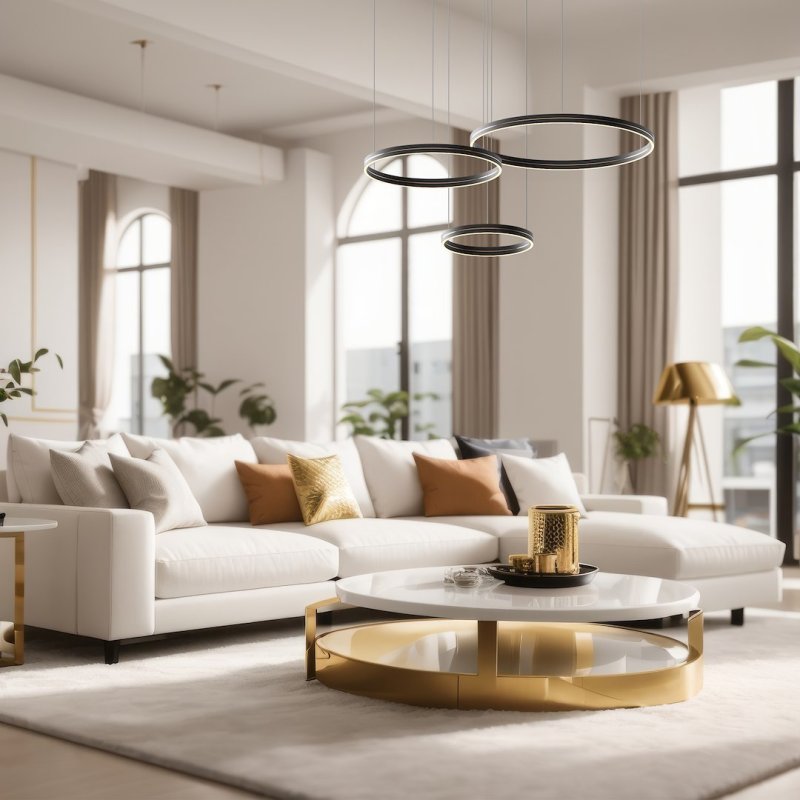 Lampa wisząca sufitowa żyrandol LED GRAVITY, w kolorze czarnym, do jadalni i salonu
