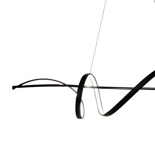 Lampa wisząca sufitowa żyrandol LED SASH, w kolorze czarnym, do salonu