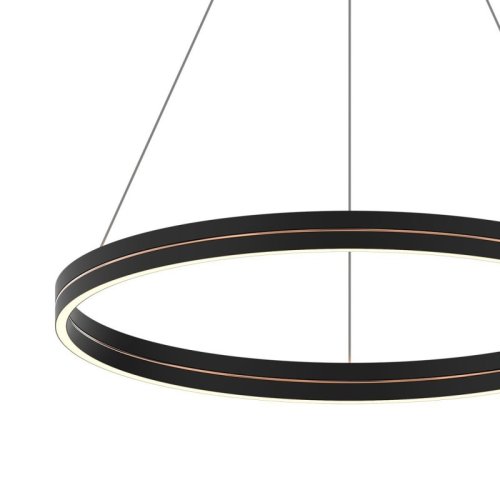 Lampa wisząca sufitowa żyrandol LED GRAVITY, w kolorze czarnym, do jadalni
