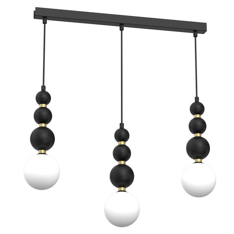 Lampa wisząca sufitowa żyrandol LED BOULE, w kolorze czarnym, do salonu i jadalni