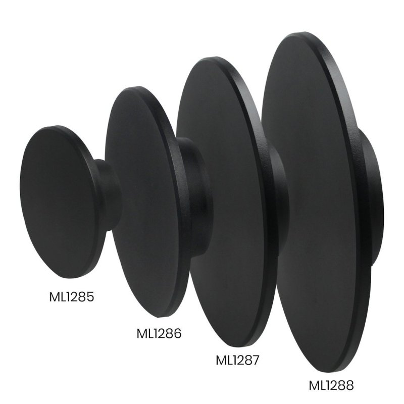 Kinkiet lampa ścienna LED DISK, czarny, łazienkowy, IP65