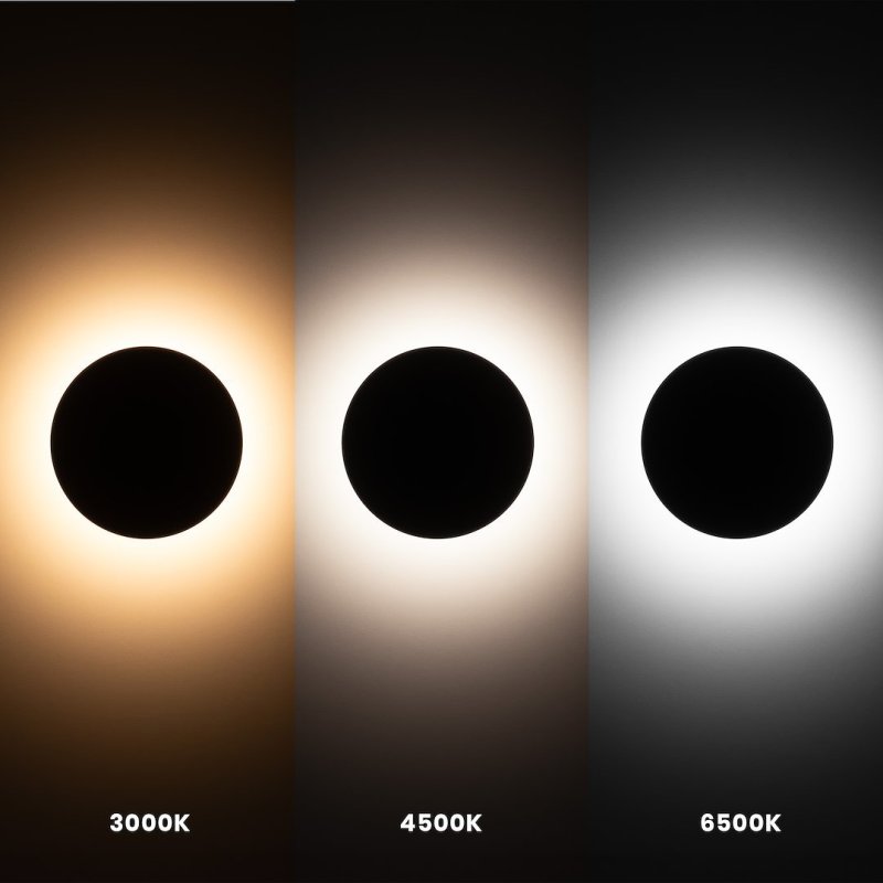 Kinkiet lampa ścienna LED DISK, czarny, łazienkowy, IP65