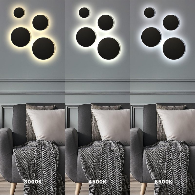 Kinkiet lampa ścienna LED DISK, czarny, łazienkowy, IP65