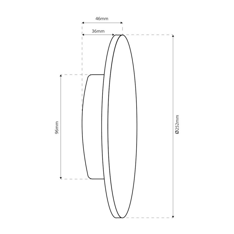 Kinkiet lampa ścienna LED DISK, czarny, łazienkowy, IP65