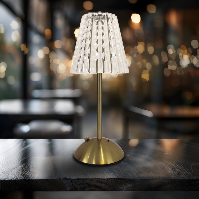Lampka nocna stołowa LED ELBA, w kolorze złotym, moc 1,6W