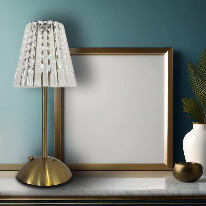Lampka nocna stołowa LED ELBA, w kolorze złotym, moc 1,6W