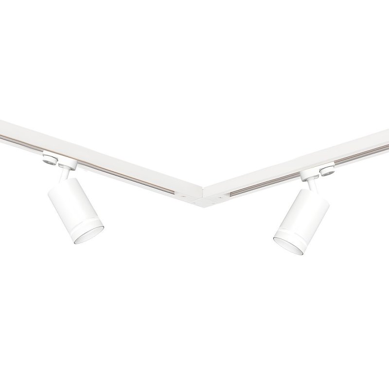 Zestaw LED szynoprzewód 4xPIPE RING GU10 + prowadnica 2x1m + złączki - biały