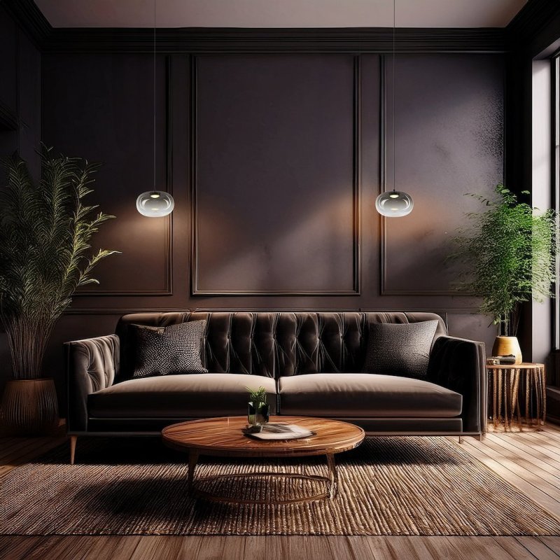 Lampa wisząca sufitowa żyrandol LED VASO, w kolorze czarnym, do jadalni i salonu