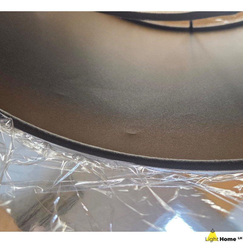 OUTLET -35% Lampa wisząca z asymetrycznym abażurem okrągłym, jasnoszarym 45 cm i wykończeniem srebrnym, E27