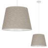 OUTLET -35% Lampa wisząca sufitowa z abażurem LEN, żyrandol pojedynczy stożek, naturalna tkanina, nad stół