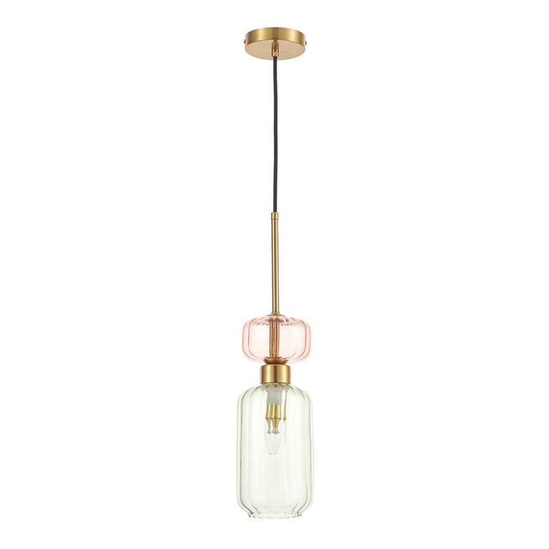 Lampa wisząca sufitowa żyrandol kuchenny i do salonu MOLLY, pojedynczy, kolorowe szkło, styl eklektyczny