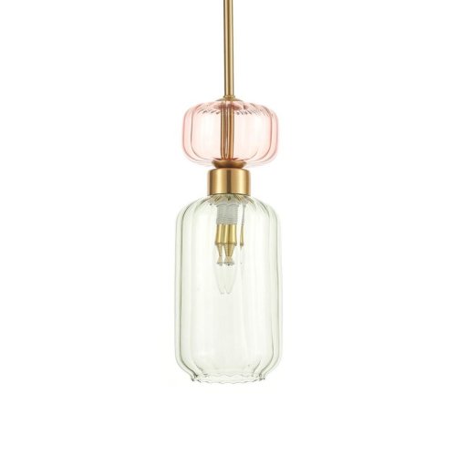 Lampa wisząca sufitowa żyrandol kuchenny i do salonu MOLLY, pojedynczy, kolorowe szkło, styl eklektyczny