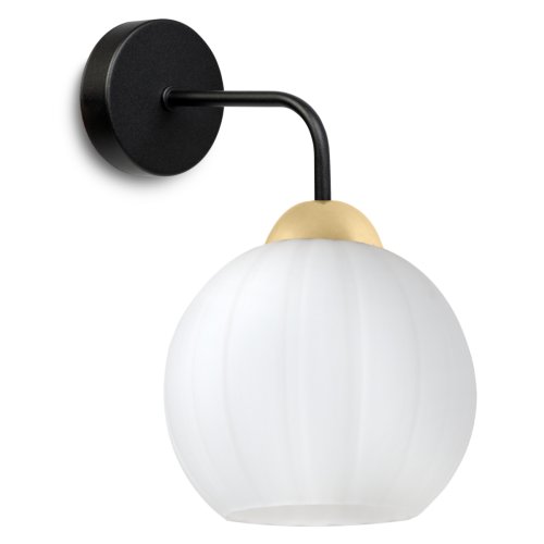 Lampa kinkiet ścienny COSTA biały szklany kula glamour do jadalni kuchni salonu 1 źródło