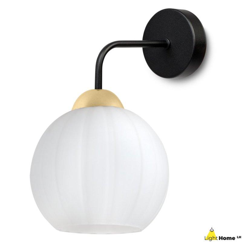 Lampa kinkiet ścienny COSTA biały szklany kula glamour do jadalni kuchni salonu 1 źródło