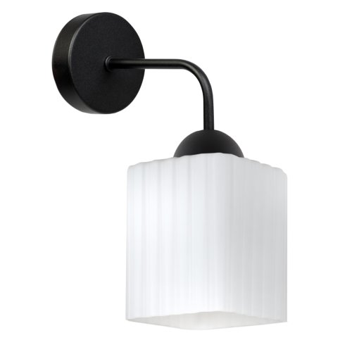 Lampa kinkiet ścienny RIFFLE biały szklany do jadalni kuchni salonu łazienki nowoczesny