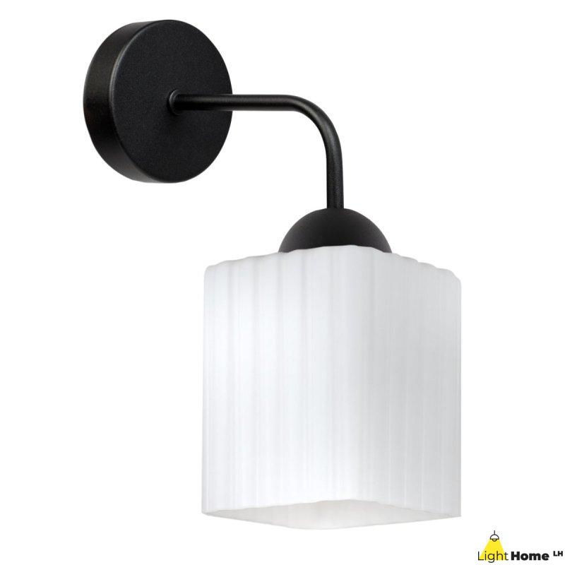 Lampa kinkiet ścienny RIFFLE biały szklany do jadalni kuchni salonu łazienki nowoczesny