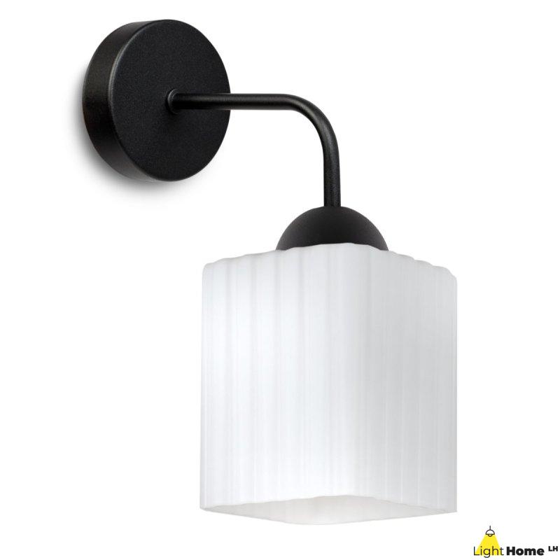 Lampa kinkiet ścienny RIFFLE biały szklany do jadalni kuchni salonu łazienki nowoczesny