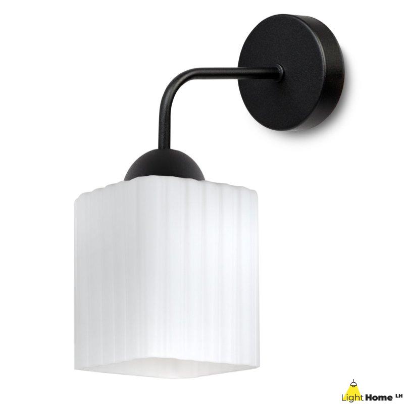 Lampa kinkiet ścienny RIFFLE biały szklany do jadalni kuchni salonu łazienki nowoczesny