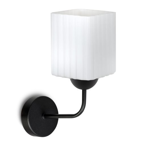 Lampa kinkiet ścienny RIFFLE biały szklany do jadalni kuchni salonu łazienki nowoczesny