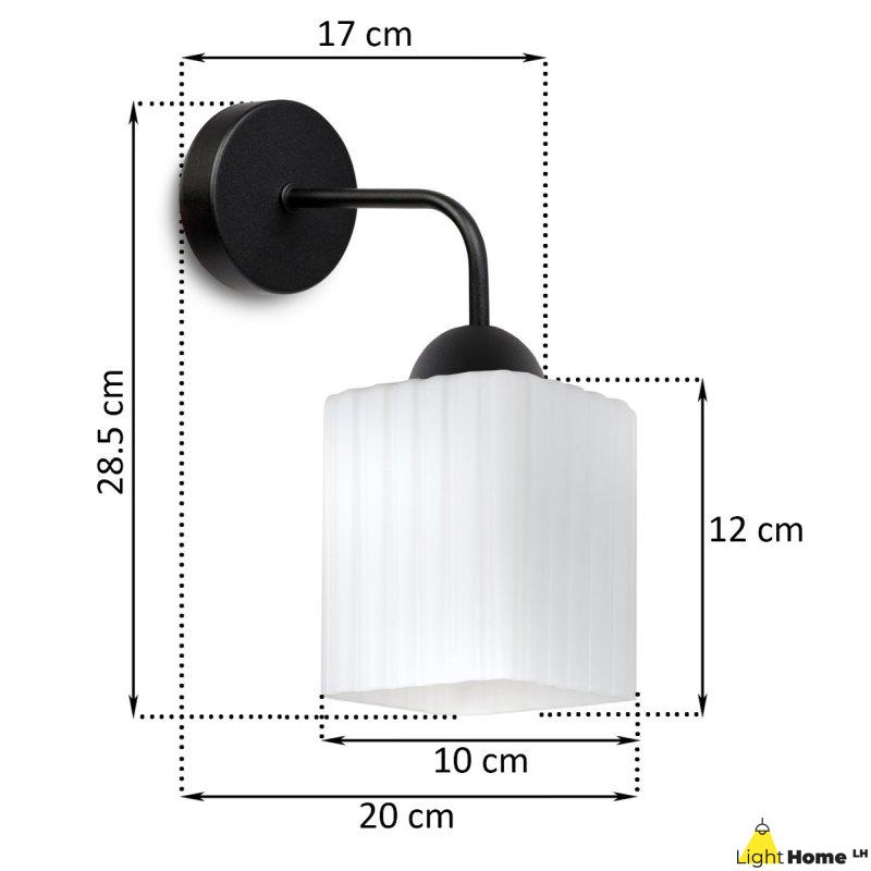 Lampa kinkiet ścienny RIFFLE biały szklany do jadalni kuchni salonu łazienki nowoczesny
