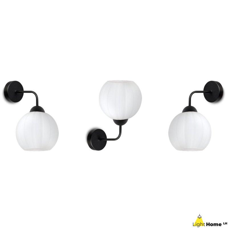 Lampa kinkiet ścienny COSTA biały szklany nowoczesny kula do salonu sypialni glamour E27