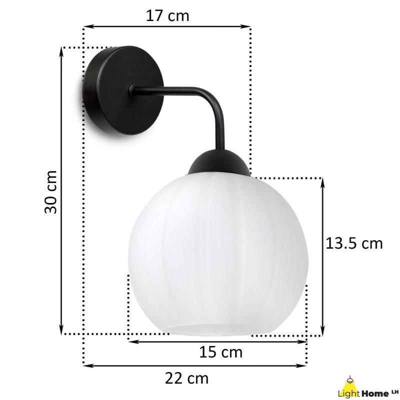 Lampa kinkiet ścienny COSTA biały szklany nowoczesny kula do salonu sypialni glamour E27