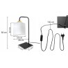 Lampa stołowa lampka nocna klosz RIFFLE biały szklany do sypialni jadalni salonu E27