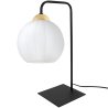 Lampa stołowa lampka nocna klosz COSTA biały szklany kula do sypialni salonu biura