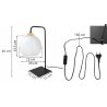 Lampa stołowa lampka nocna klosz COSTA biały szklany kula do sypialni salonu biura