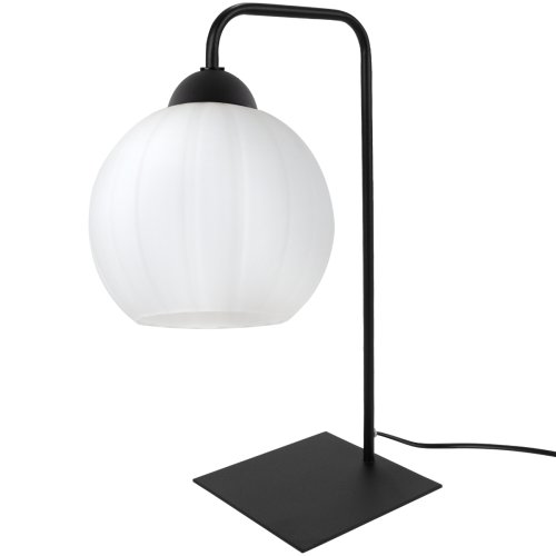 Lampa stołowa lampka nocna klosz COSTA szklany nowoczesny kula ryflowana glamour