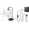 Lampa stołowa lampka nocna klosz COSTA szklany nowoczesny kula ryflowana glamour