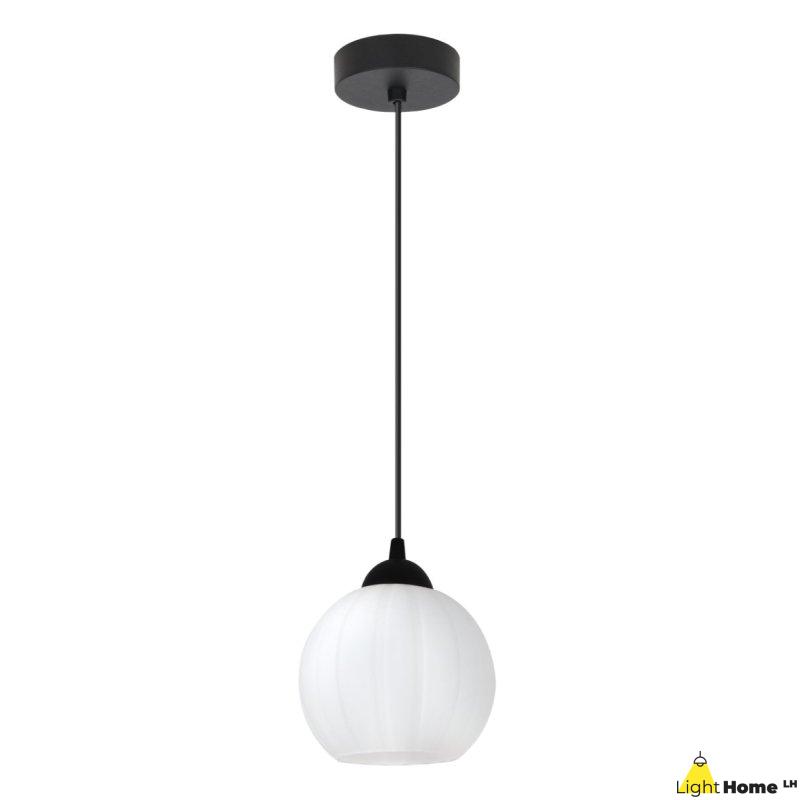 Lampa wisząca sufitowa żyrandol COSTA pojedynczy biały szklany kula glamour nad stół E27