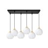 Lampa wisząca sufitowa żyrandol czarno-złoty COSTA szklany nowoczesny kula 6 źródeł
