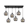 Lampa wisząca sufitowa żyrandol grafitowy COSTA szklany kula nad stół i wyspę E27