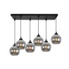 Lampa wisząca sufitowa żyrandol grafitowy COSTA szklany kula nad stół i wyspę E27