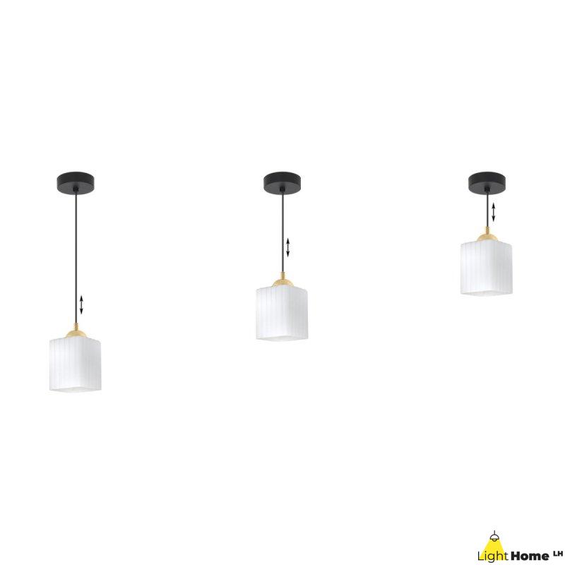 Lampa wisząca sufitowa żyrandol RIFFLE szklany pojedynczy do salonu kuchni nad stół i wyspę E27