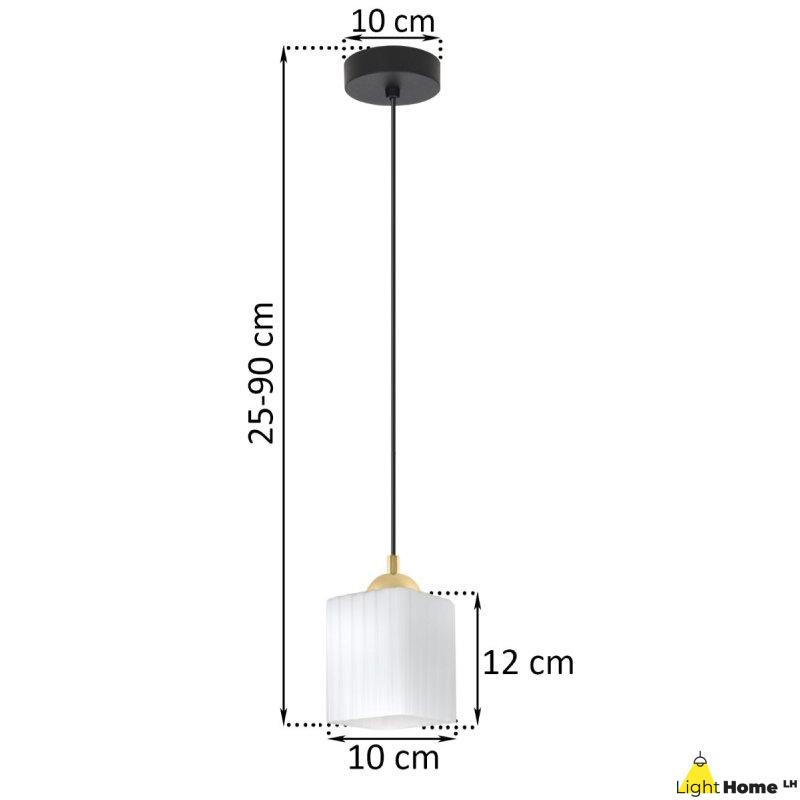 Lampa wisząca sufitowa żyrandol RIFFLE szklany pojedynczy do salonu kuchni nad stół i wyspę E27