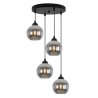 Lampa wisząca sufitowa żyrandol grafitowy COSTA szklany kula glamour nad stół i wyspę E27