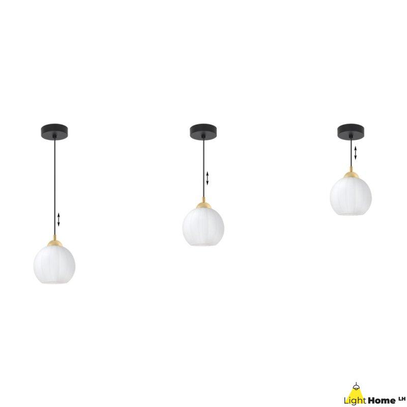 Lampa wisząca sufitowa żyrandol COSTA szklany kula pojedynczy do jadalni kuchni salonu