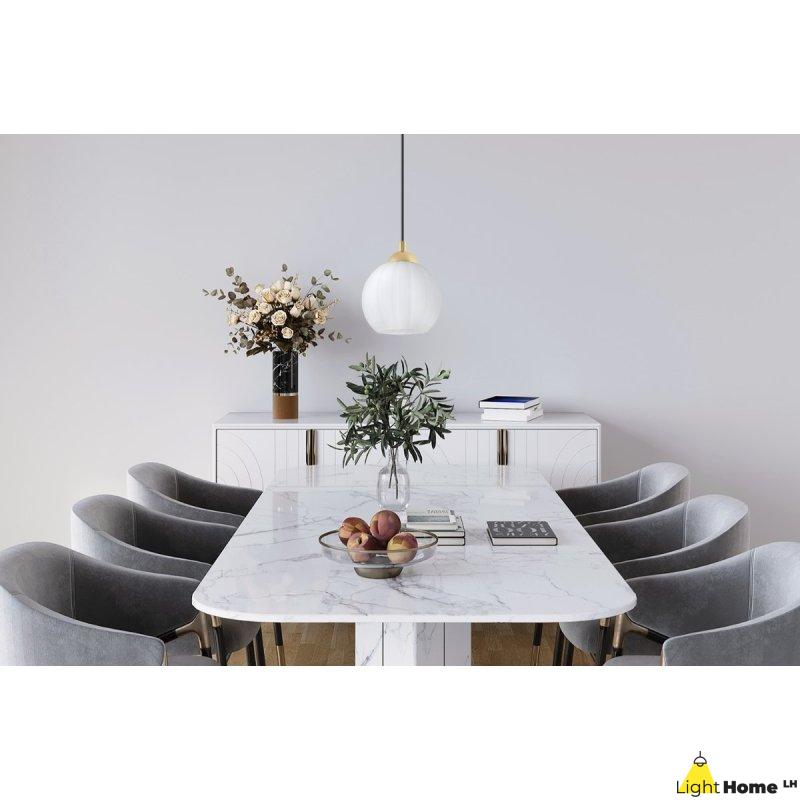 Lampa wisząca sufitowa żyrandol COSTA szklany kula pojedynczy do jadalni kuchni salonu