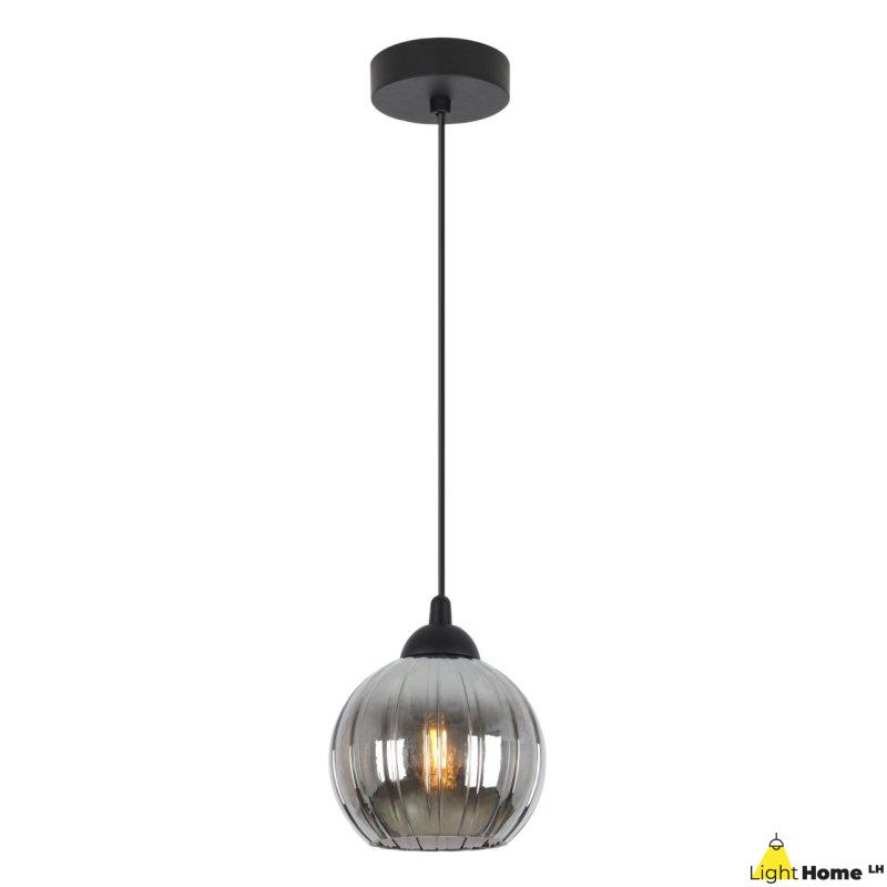 Lampa wisząca sufitowa żyrandol grafitowy COSTA szklany kula pojedynczy do łazienki kuchni
